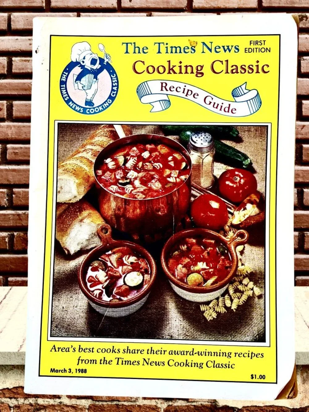 Vintage 1988 Paperback Cookbook THE TIMES NEWS COOKING RECIPE GUIDE Pamphlet